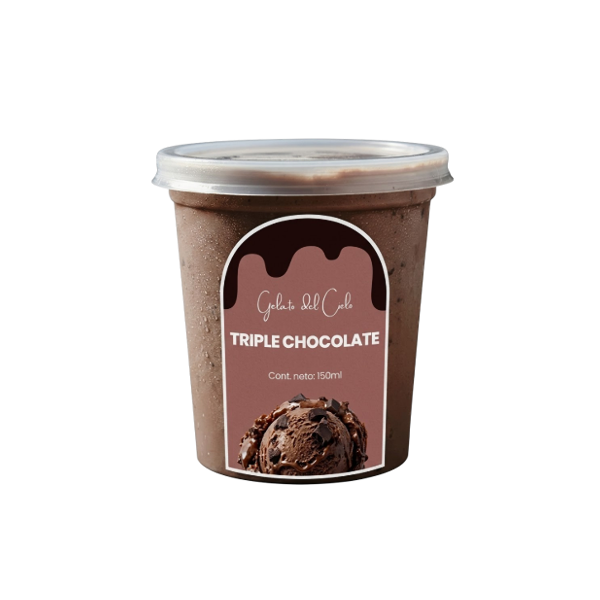 Gelato Del Cielo Triple Chocolate 150Ml.