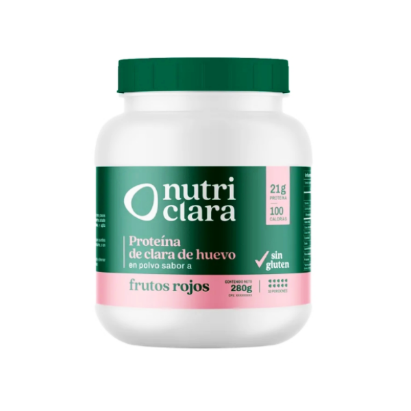 Nutriclara Proteina De Huevo Pvo. Sin Gluten Frutos Rojos 448Gr.