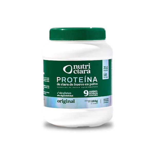Nutriclara Proteina De Huevo En Polvo Sin Gluten Original 280Gr.