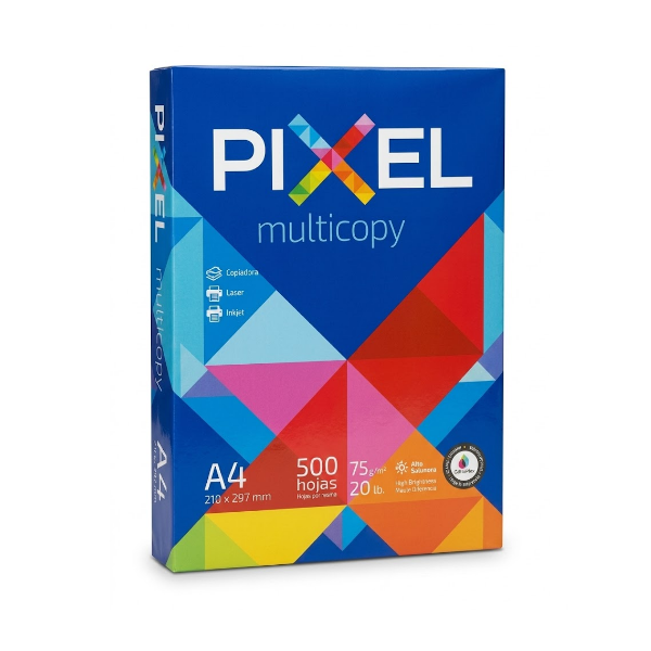 Pixel Multicopi Resma De Papel Tipo Carta 75Gm X 500H
