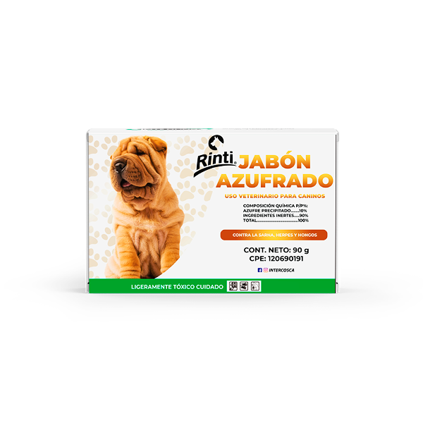 Rinti Jabon Azufrado Para Canino 90Gr.