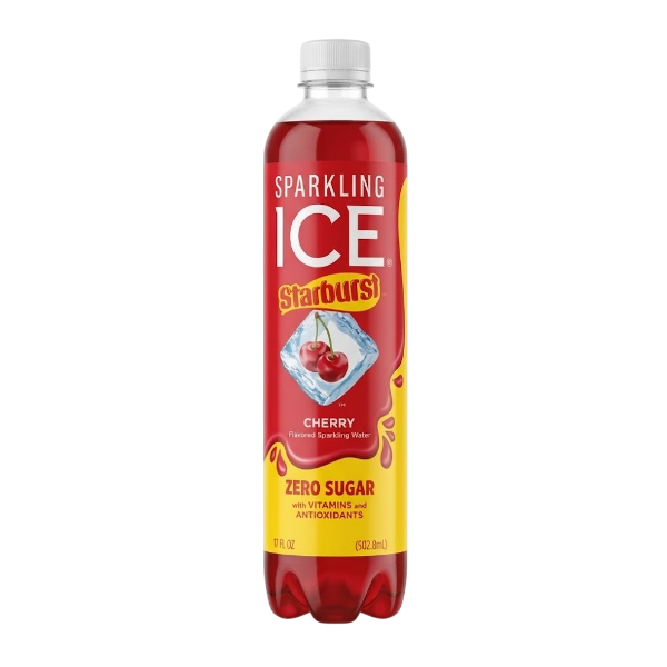 Sparkling Ice Agua Starburst Cherry Zero Azúcar  502.8Ml