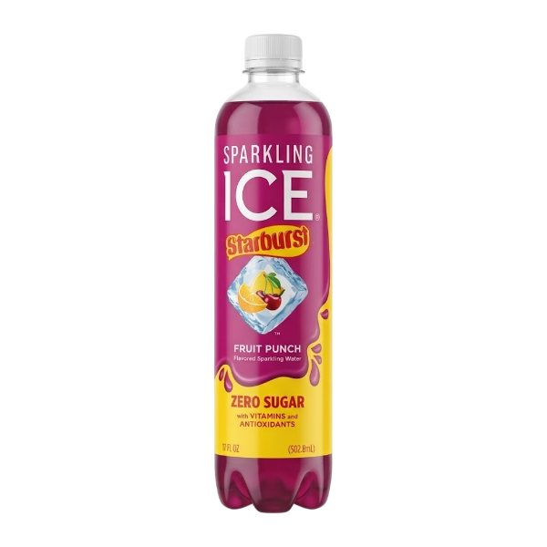 Sparkling Ice Agua Starburst Fruit Punch Zero Azúcar  502.8Ml