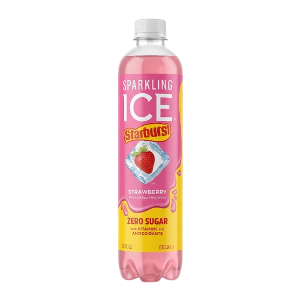 Sparkling Ice Agua Starburst Strawberry Zero Azúcar  502.8Ml