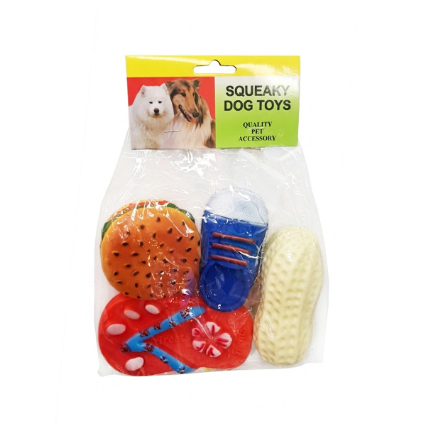 Squeaky Juguete Para Mascota Set.4 Piezas Am-3410