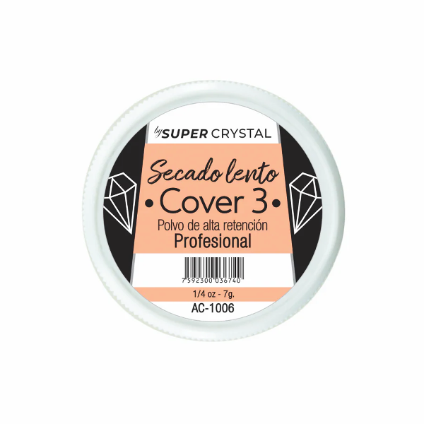 Super Crystal Polvo De Resina Cover N-3 Secado Lento 7Gr.