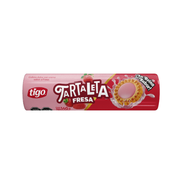 Tigo Galletas Tartaleta Sabor Fresa 140Gr.