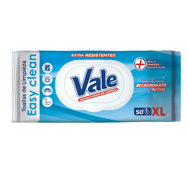 Vale Toallas De Limpieza Bicarbonato Activo X 50Und. Xl