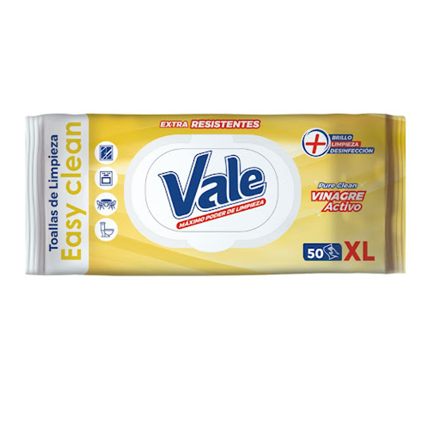 Vale Toallas De Limpieza Vinagre Activo T.Xl X 50Unds.