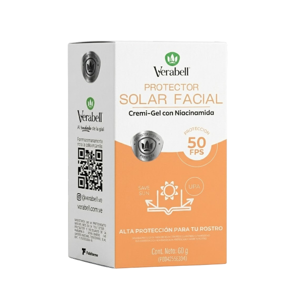 Verabell Protector Solar Facial Spf.50 Cremi-Gel 60Gr