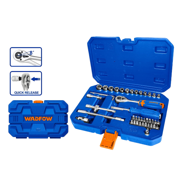 Wadfow Kit Dados Tubo Llave 45Und 1/4" Crique Wst4D45