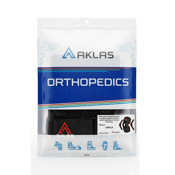 Aklas S.Rodillera Neopreno Abierta Con Centralizador De Rotula Talla Unica Ak0079