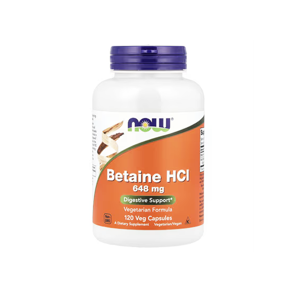 Betaine Hci 648Mg X 120Caps. Now