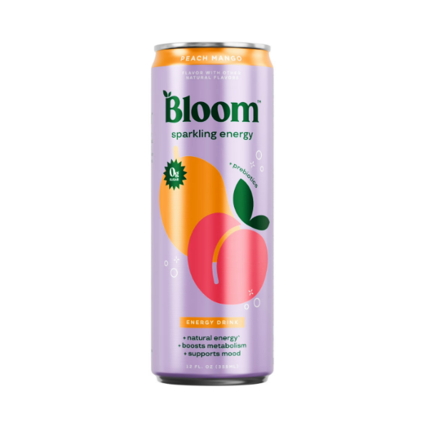 Bloom Sparkling Bebida Energetica Peach Mango 355Ml