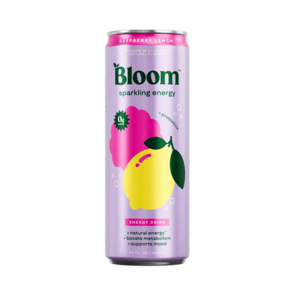 Bloom Sparkling Bebida Energetica Raspberry Lemon 355Ml