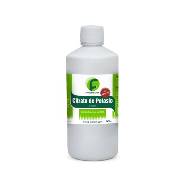 Citrato De Potasio Solucion 10.8% Sin Azucar 500Ml Farmagenik