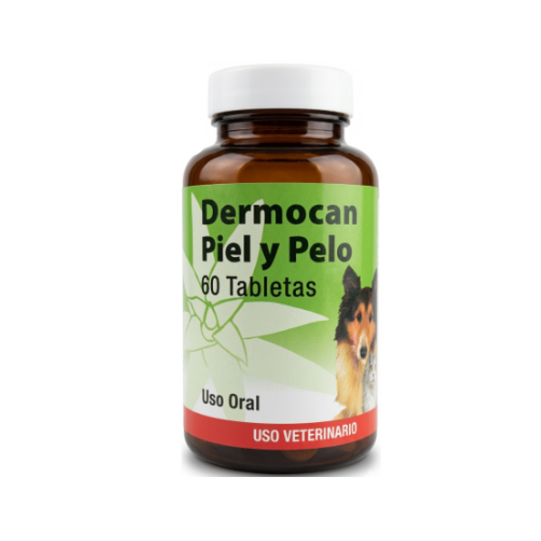 Dermocan Piel Y Pelo Multivitaminico X 60 Tabletas (Uso Veterinario) Calox