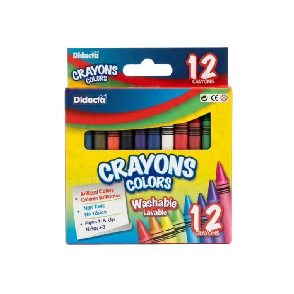 Didacta Crayones De Color Lavables 12 Unidades