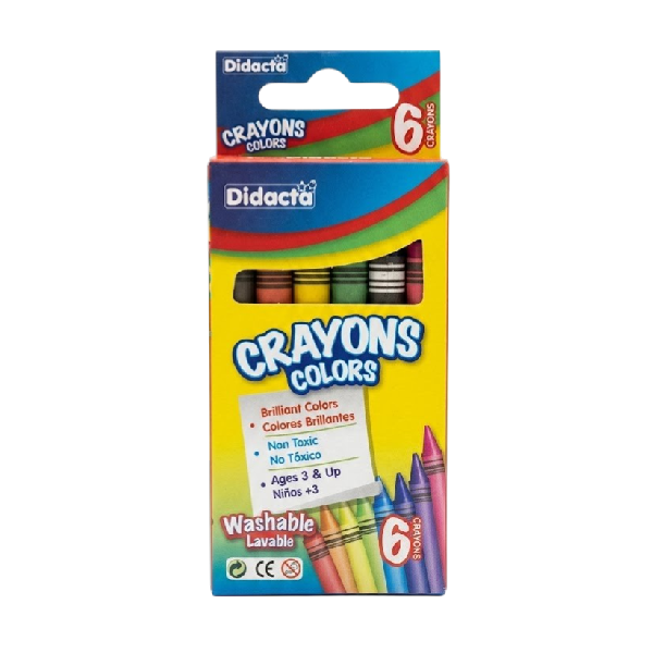 Didacta Crayones Lavables 6 Unidades