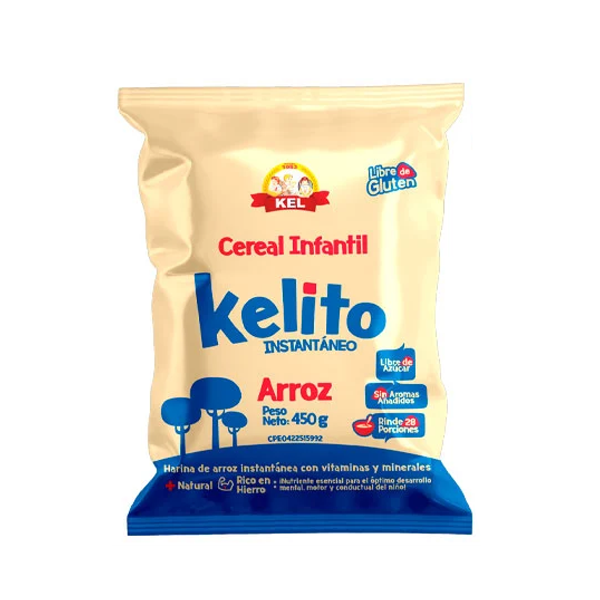 Kel Cereal Infantil Arroz Inst. Sin Gluten X 450Gr