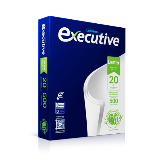 Ledesma Excutive Resma De Papel Tipo Carta 75Gm X 500H