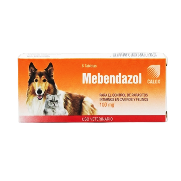 Mebendazol 100Mg X 6 Tabletas (Uso Veterinario) Calox