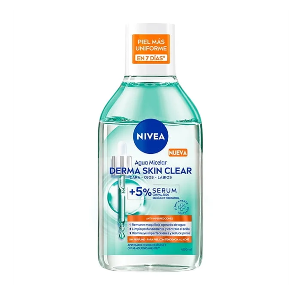 Nivea Agua Micelar Derma Skin Clear  X 400Ml.