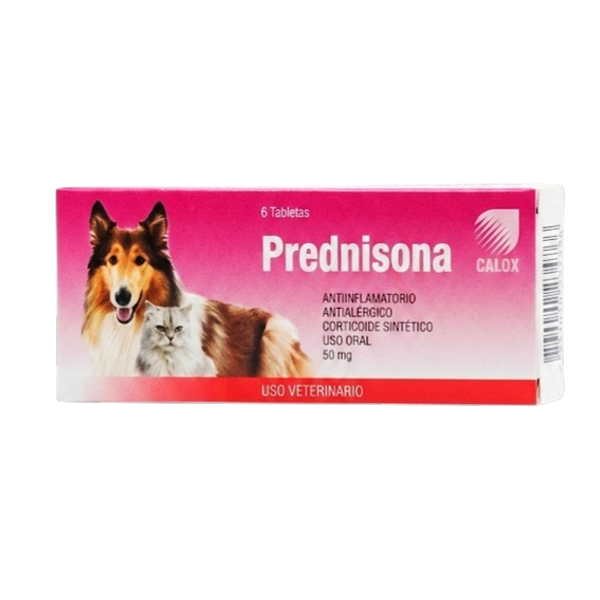 Prednisona 50Mg X 6 Tabletas (Uso Veterinario) Calox