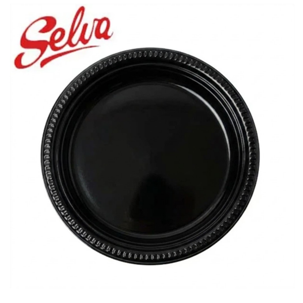 Selva Platos N°9 Plasticos Negro  X 10 Unidades