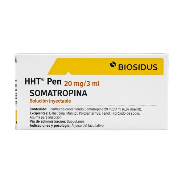 Somatropina Hht Solución Inyectable 20Mg / 3Ml Biosidus