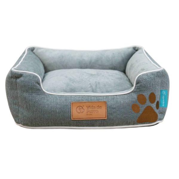 Vida De Perro Cama De Perro Talla S Color Gris Azulado 50X40X18Cm