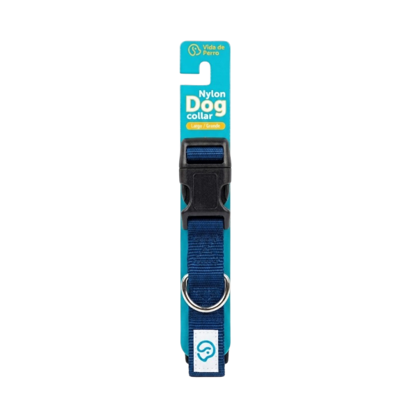 Vida De Perro Collar Para Perro Azul Marino Talla L.Vdp-1015-L-Nvb