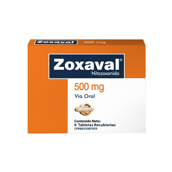Zoxaval Nitazoxanida 500Mg X 6 Comprimidos Valmorca