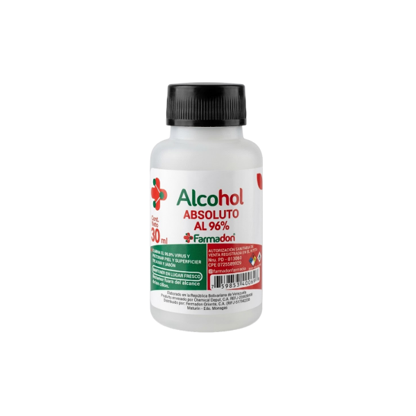 Alcohol Absoluto Al 96%  30Ml Farmadon