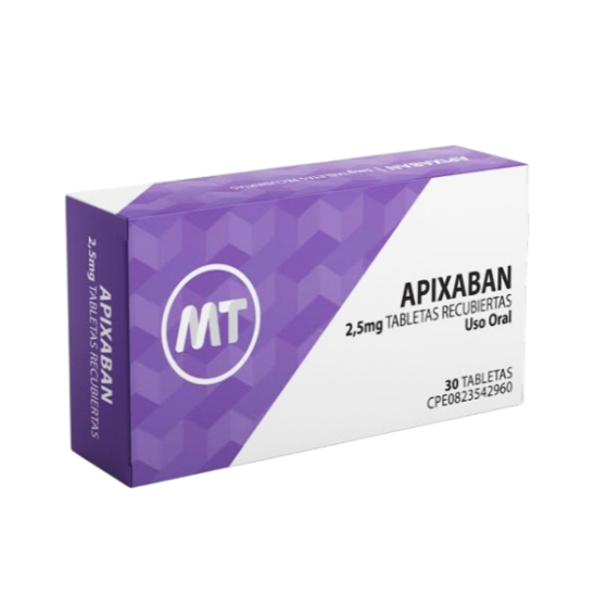 Apixaban 2.5Mg X 30 Tabletas Mt Global
