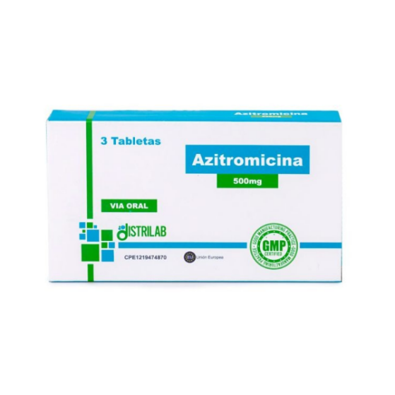 Azitromicina 500Mg X 5 Tabletas Distrilab