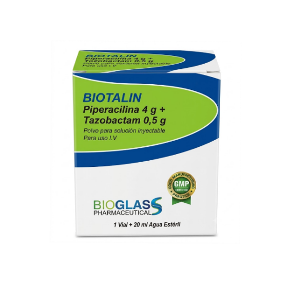 Biotalin-Piperacilina +Tazobactam Ampolla 4Mg-0.5Mg/I.V.Bioglass