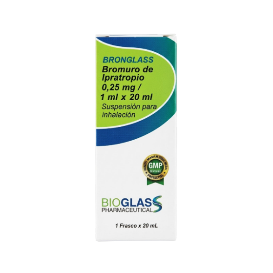Bronglass-Bromuro De Ipratropio Solucion Para Inhalacion 0.25Mg/1Ml X 20Ml.Bioglass
