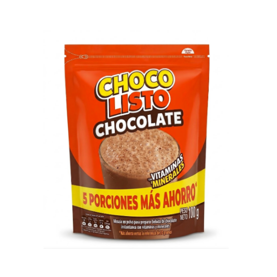 Choco Listo Alimento Achocolatado Polvo 100Gr.