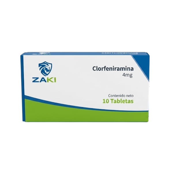 Clorfeniramina 4Mg X 10 Tab.Zaki
