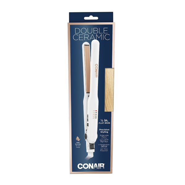 Conair Plancha De Ceramica Doble 1/2" Para Cabello Cs119