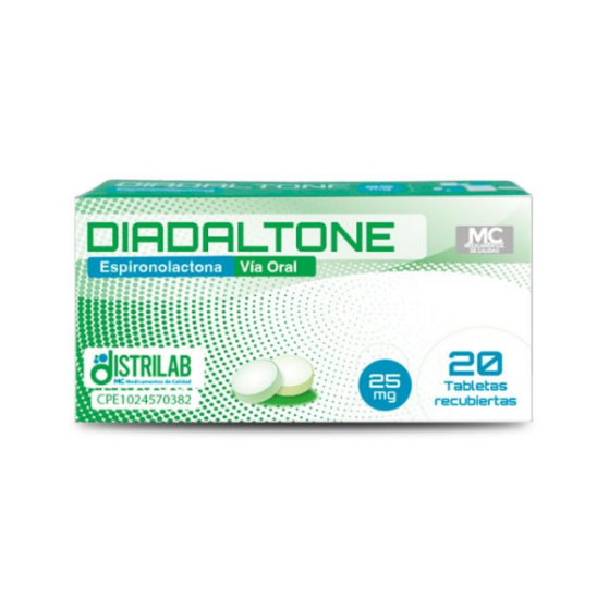 Diadaltone-Espironolactona 25Mg X 20 Tabletas Distrilab