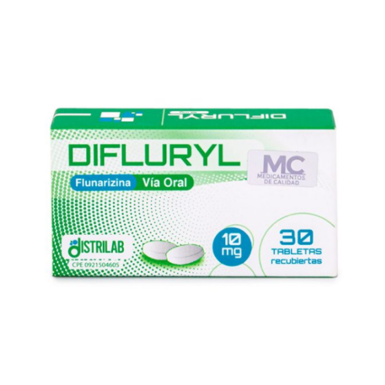 Difluryl-Flunarizina 10Mg X 30 Tabletas Distrilab