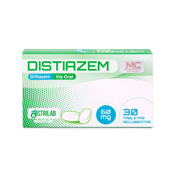 Distiazem-Diltiazem 60Mg X 30 Tabletas Distrilab
