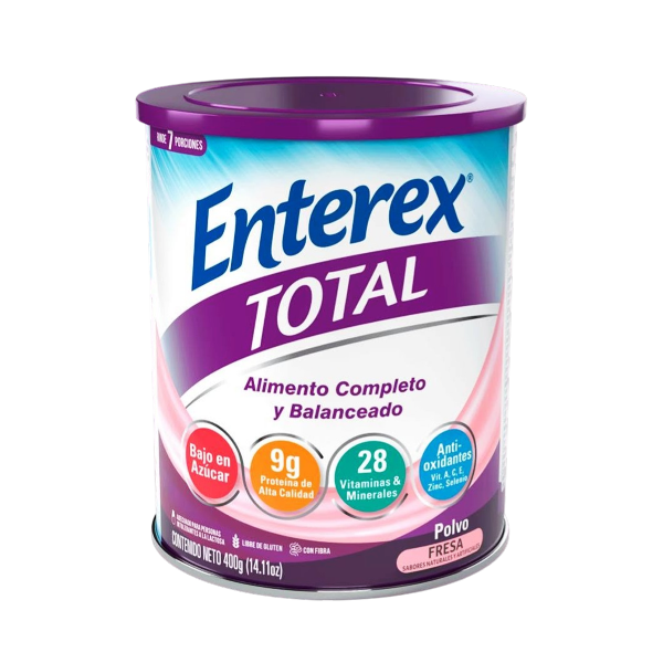 Enterex Total Alimento Polvo Fresa 400Gr