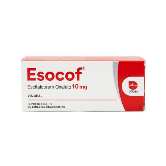 Esocof Escitalopram 10Mg X 30 Tabletas  Cofasa