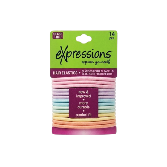 Expressions Set 14 Piezas  Colas Para Cabello Elasticas Ex848/14P