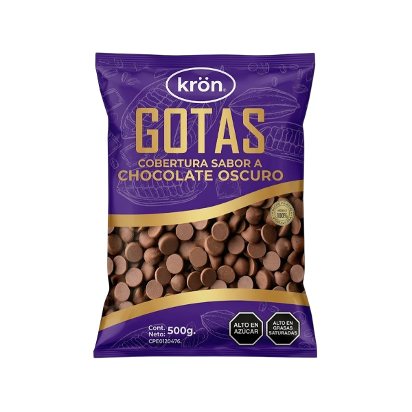 Kron Gotas De Chocolate Oscuro 500Gr