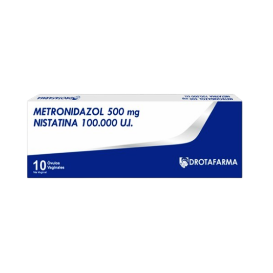 Metronidazol - Nistatina 500Mg/100.000Ui X 10 Ovulos Drotafarma