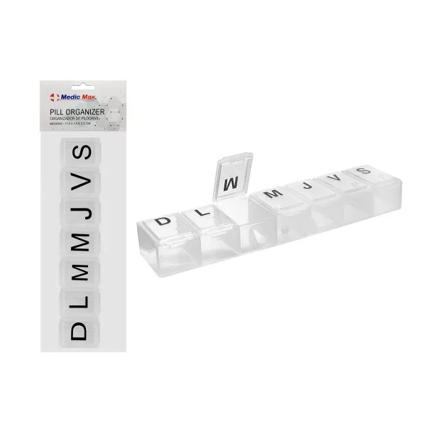 Medic Max Organizador De Pildoras 17.8X3.5X2.3Cm N23-02123